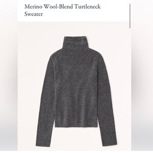 Abercrombie & Fitch Merino Wool-Blend Turtleneck Sweater